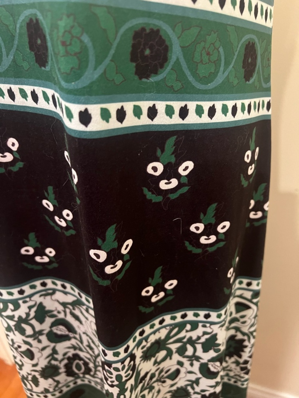 Green Boho Sleeveless Dress Soft Stretch A Line Sz Large - Picture 10 of 13